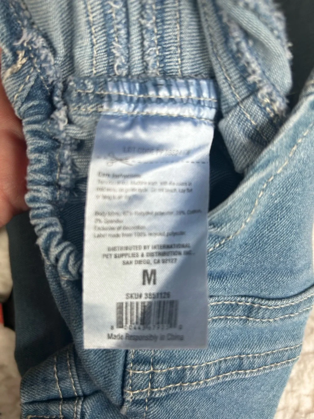New Reddy denim dog dress M